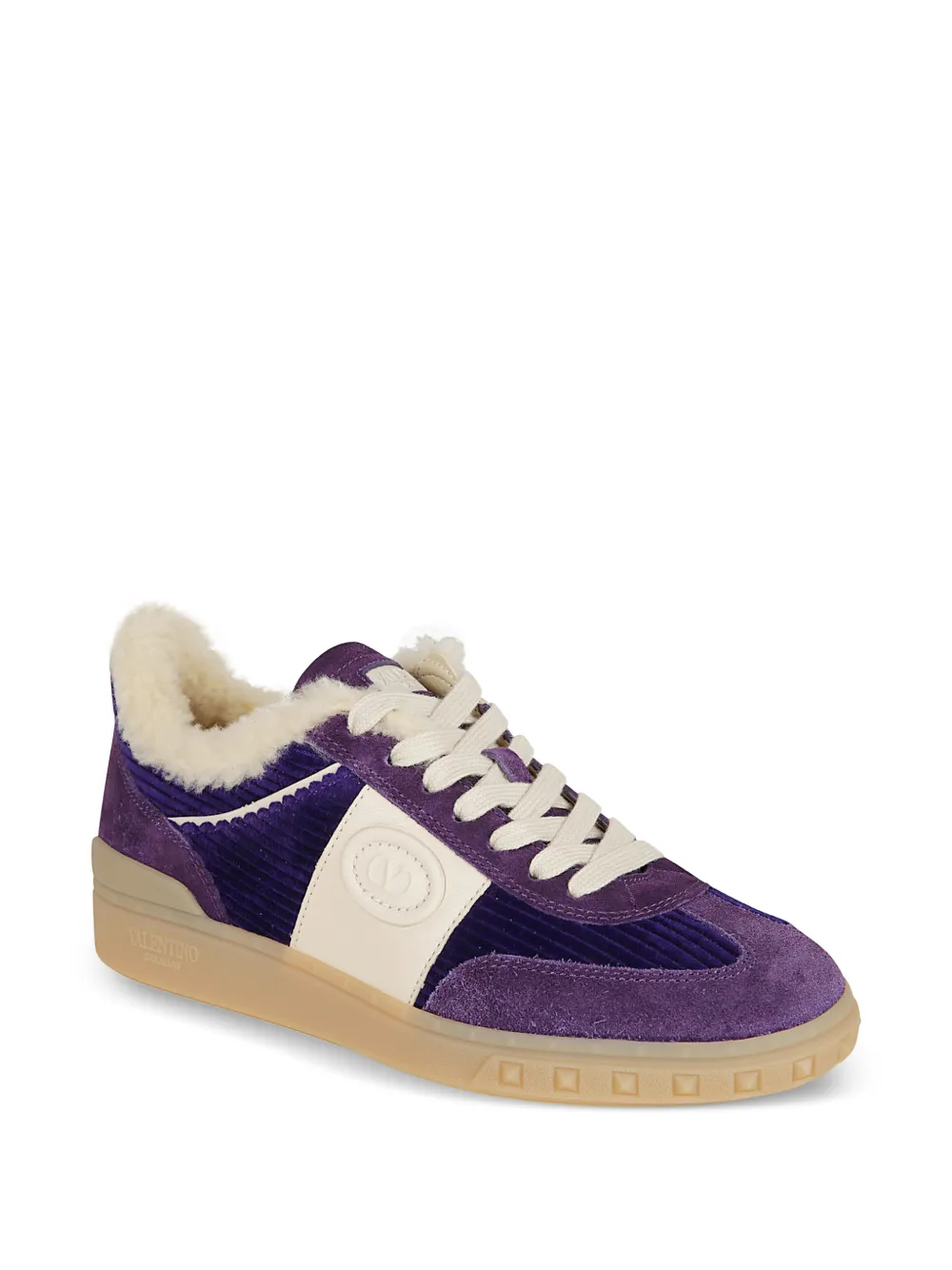 Valentino Garavani Upvillage lace-up V-logo sneakers - Paars