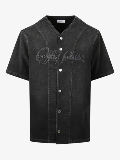 Off-White embroidered-logo short-sleeve shirt