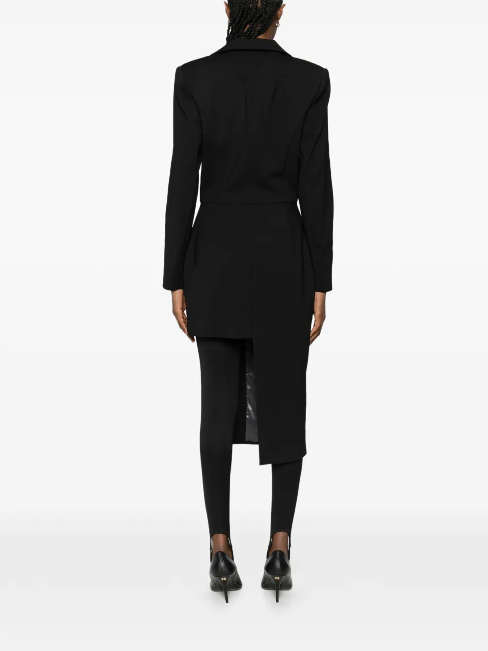 MITILIANE COUTURE Asymmetrische smoking blazer Zwart
