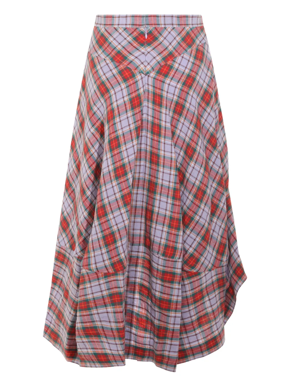 Vivienne Westwood Aeroplane tartan midi skirt - Rood