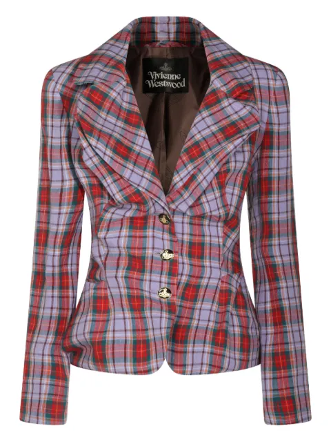 Vivienne Westwood Drunken checked button jacket