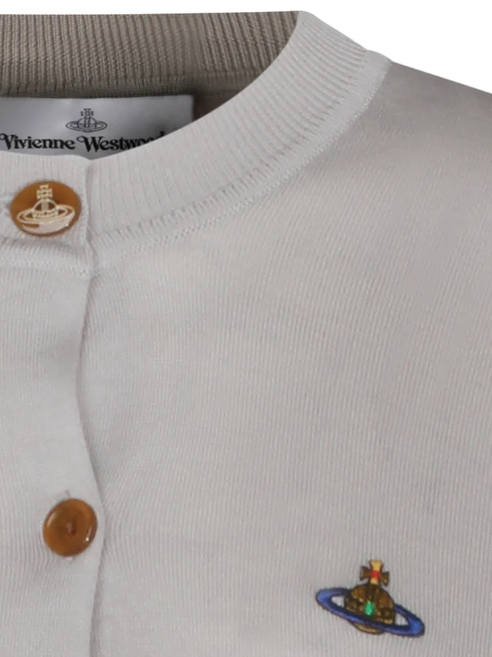 Vivienne Westwood Orb vest met borduurwerk en knoop Grijs