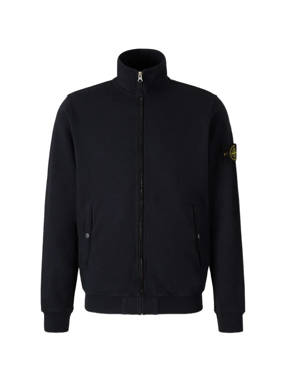 Stone Island zip-up patch sweater - Blu