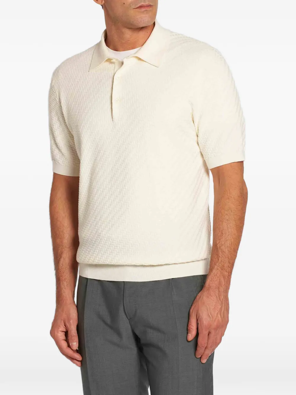 Brioni short-sleeve polo shirt - Beige