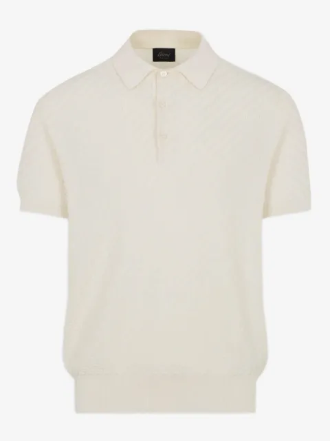Brioni vävd kortärmad pikétröja