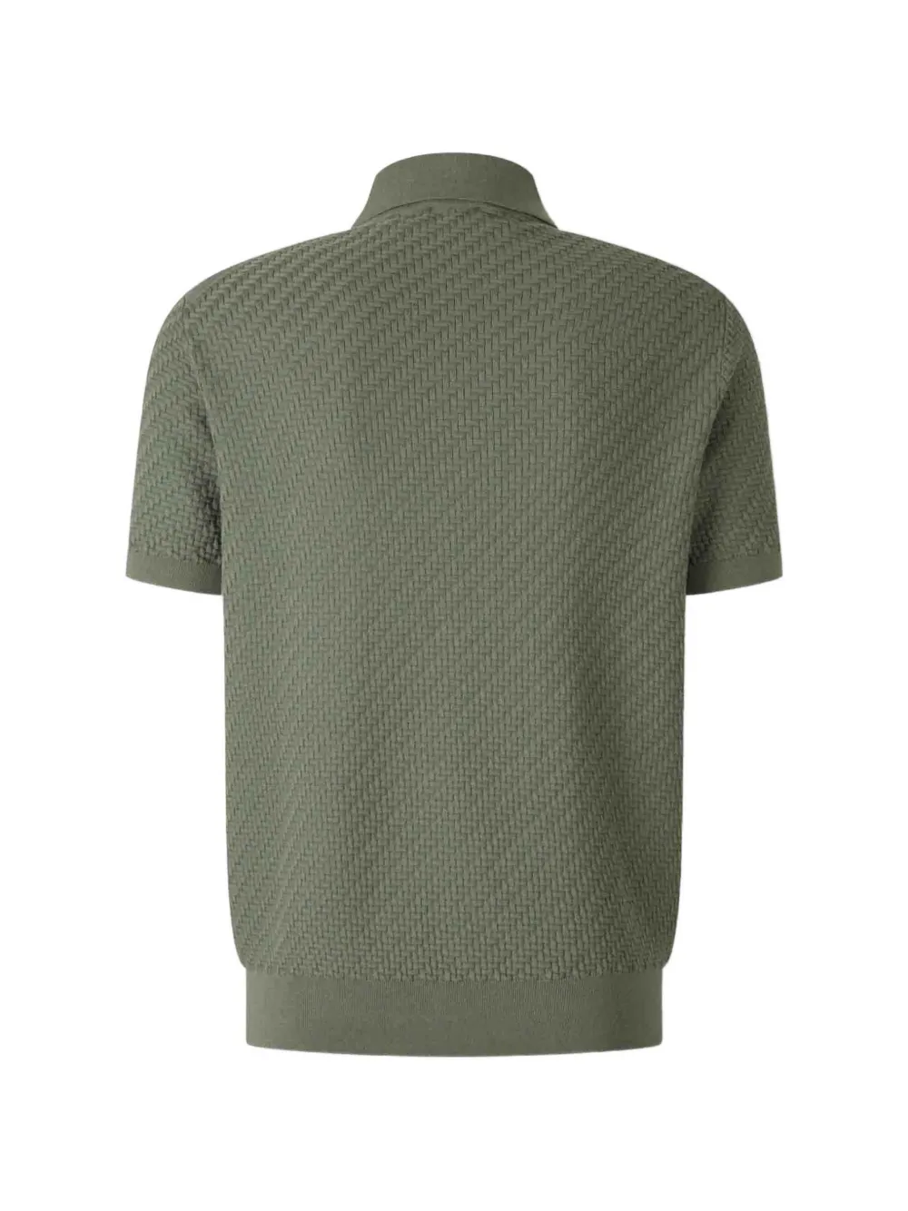 Brioni textured short-sleeve polo shirt - Groen