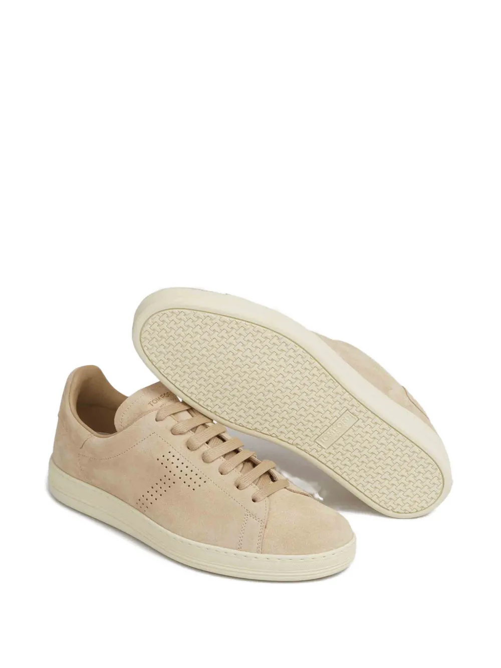 TOM FORD perforated low-top sneakers Beige