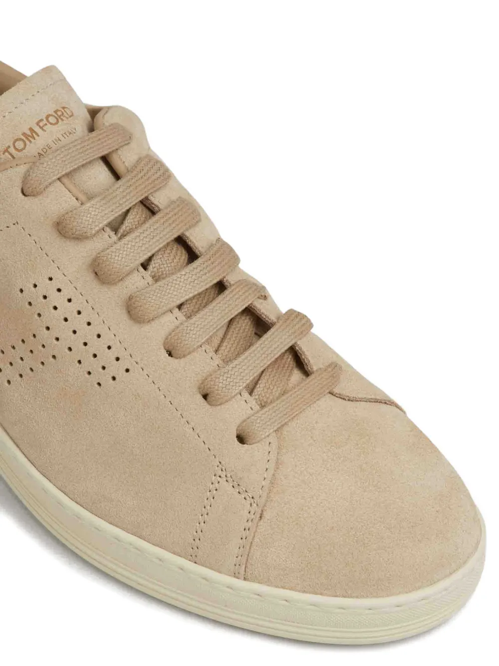 TOM FORD perforated low-top sneakers Beige