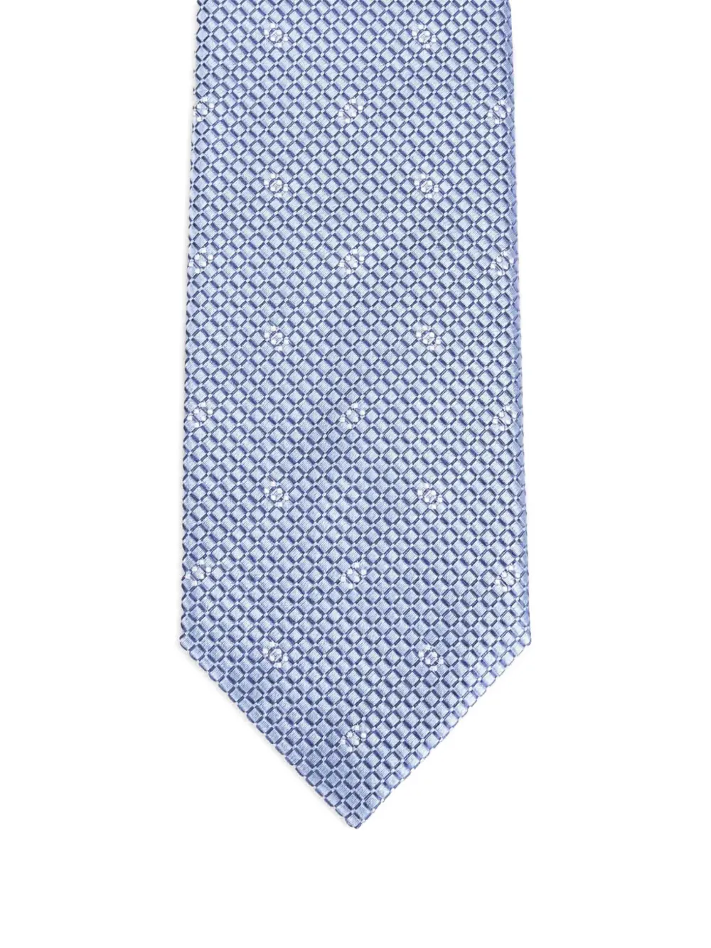 Brioni textured silk tie - Blauw