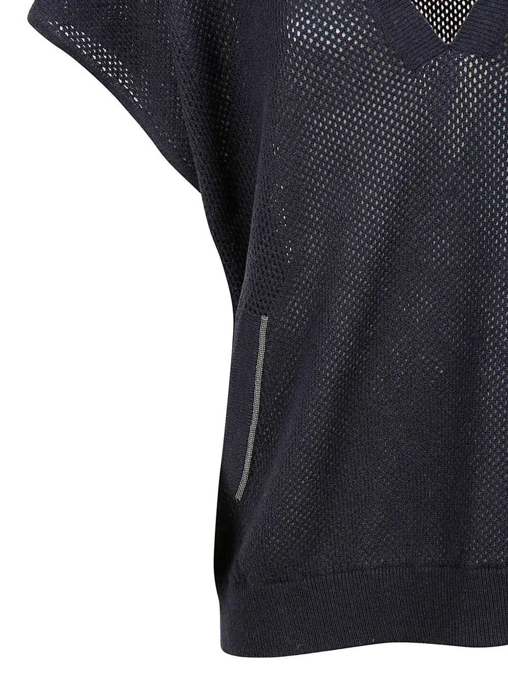 Fabiana Filippi Wollen blouse met V-hals Blauw