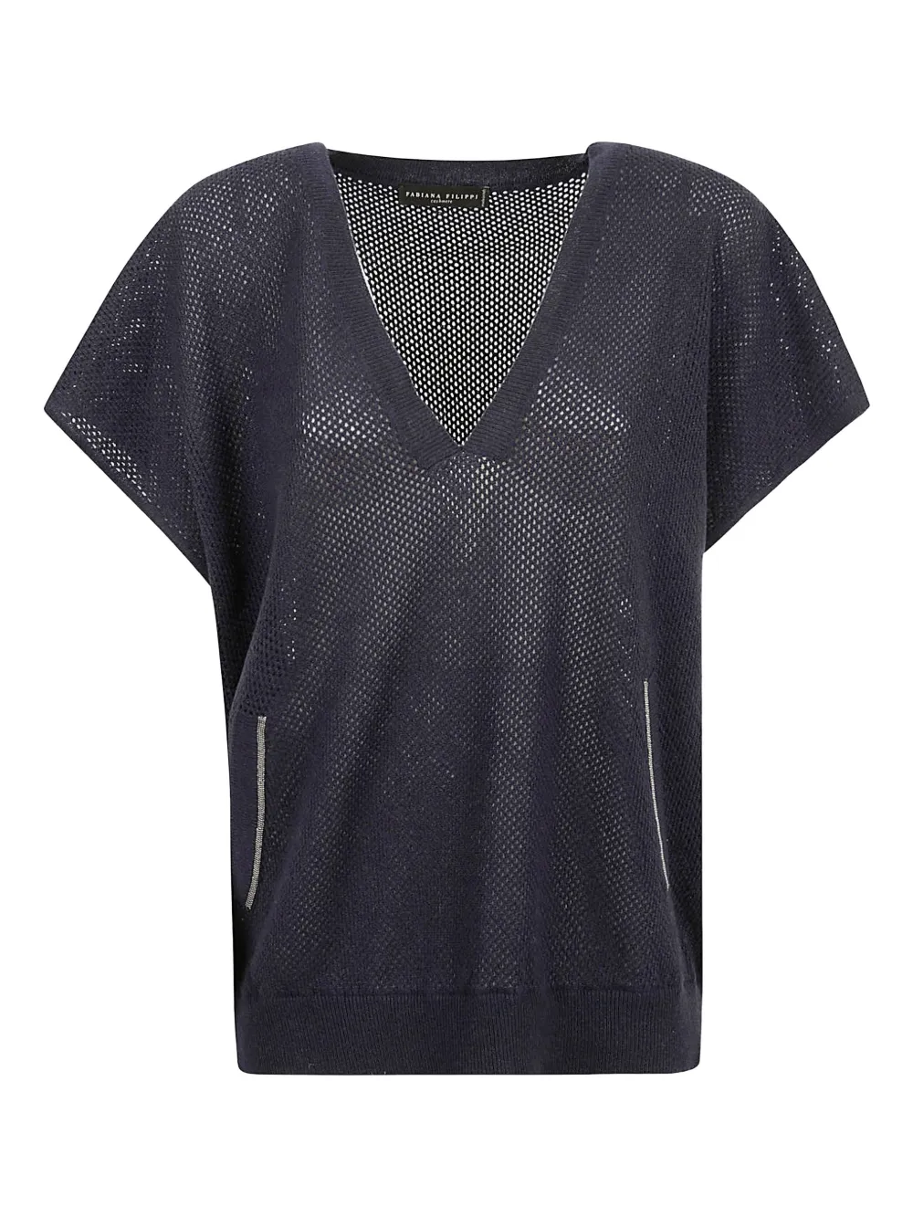 Fabiana Filippi V-neck wool blouse - Blu