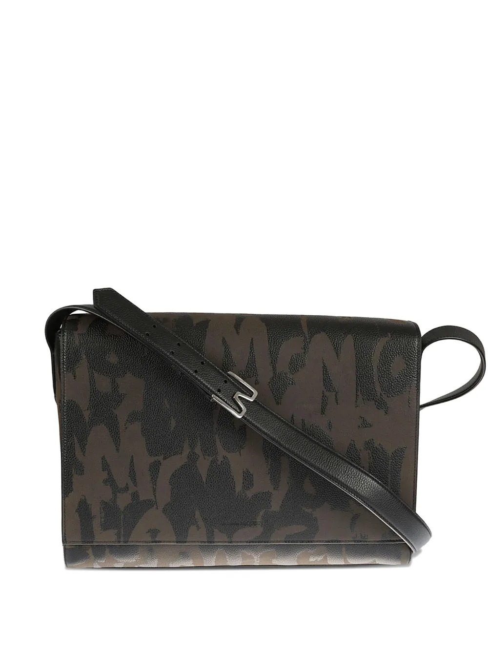Alexander McQueen logo-print shoulder bag - Schwarz