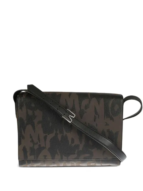 Alexander McQueen logo-print shoulder bag