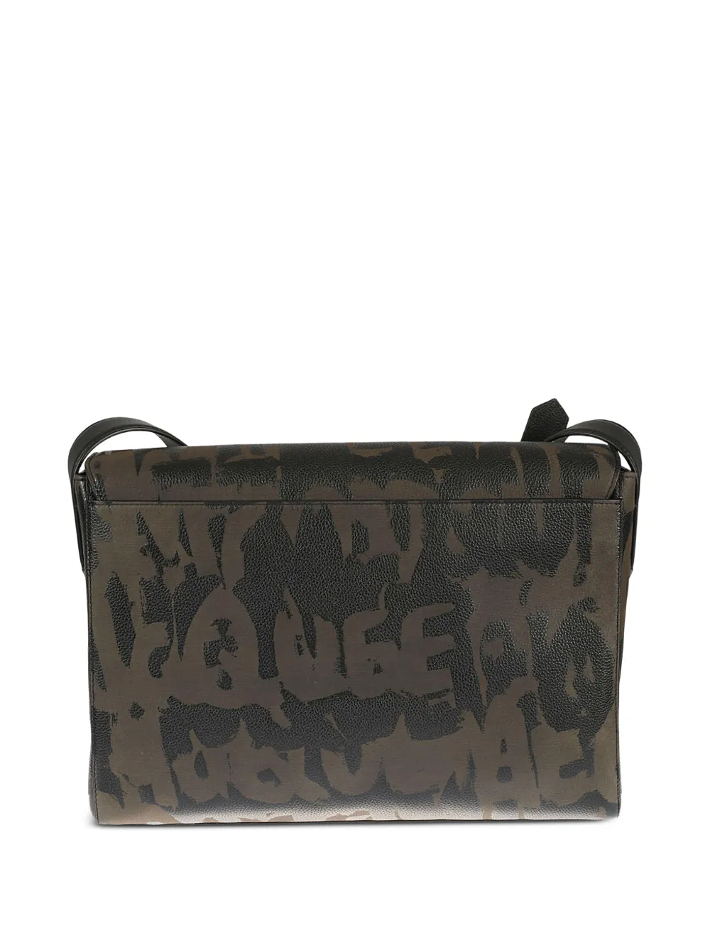 Alexander McQueen logo-print shoulder bag - Zwart