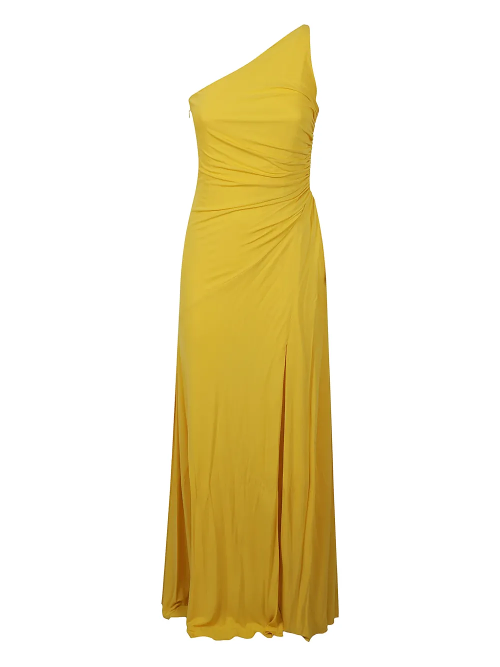 Alexander McQueen one-shoulder slit midi dress - Giallo