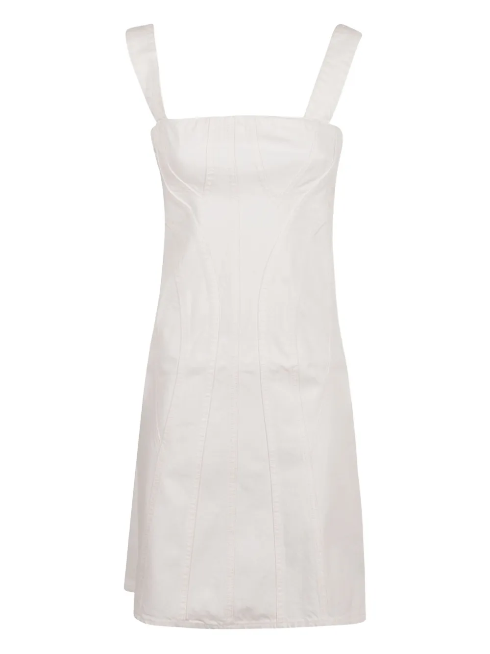 Stella McCartney square-neck panelled dress - White