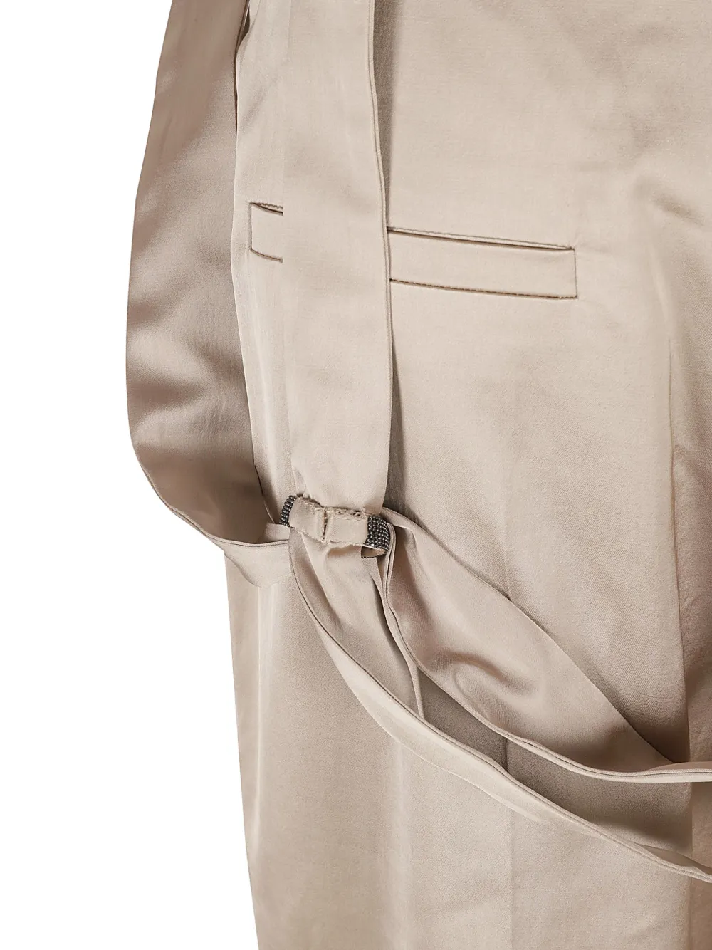 Brunello Cucinelli Satijnen broek Beige
