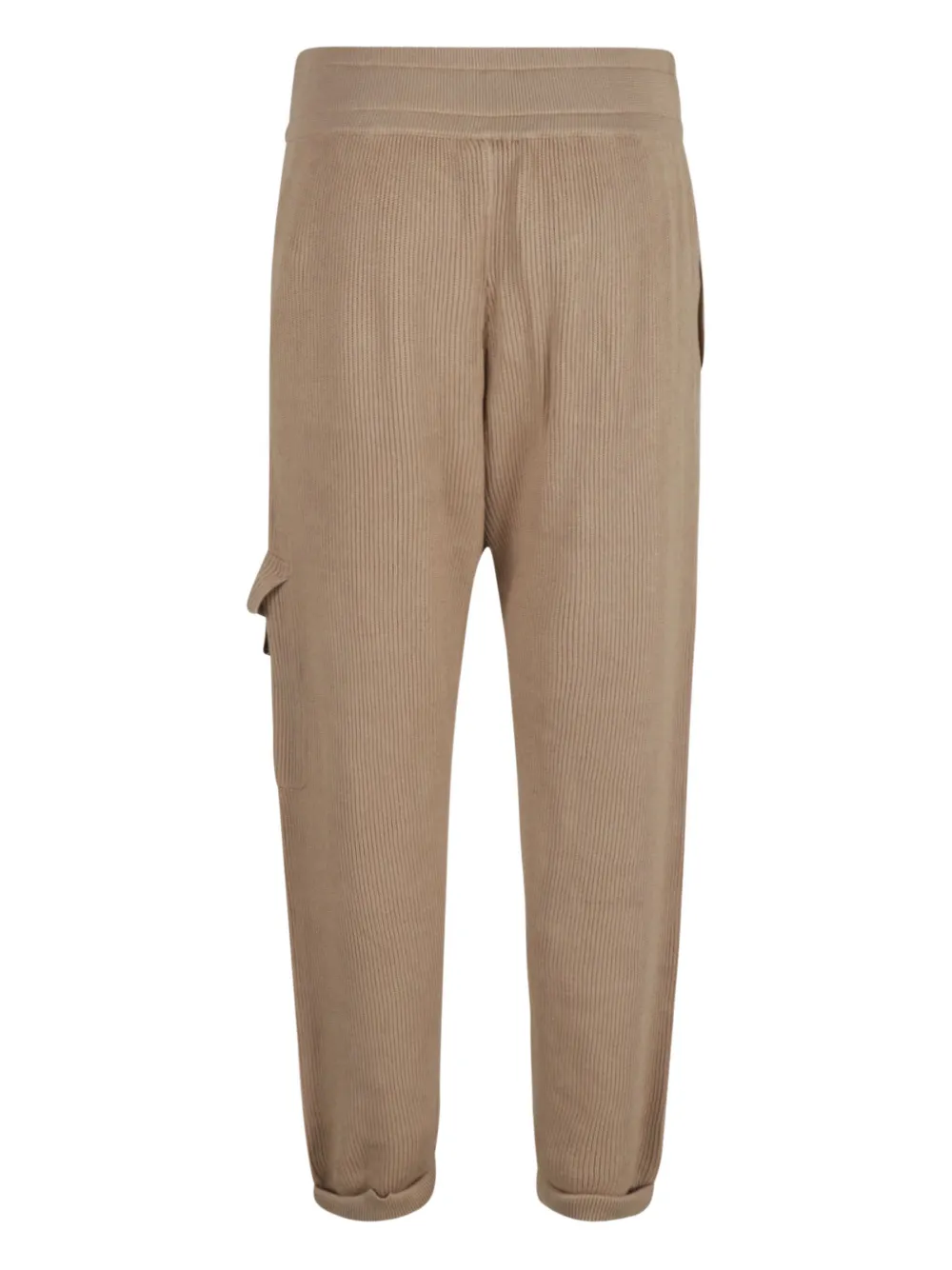 Brunello Cucinelli ribbed drawstring-waistband track pants - Bruin