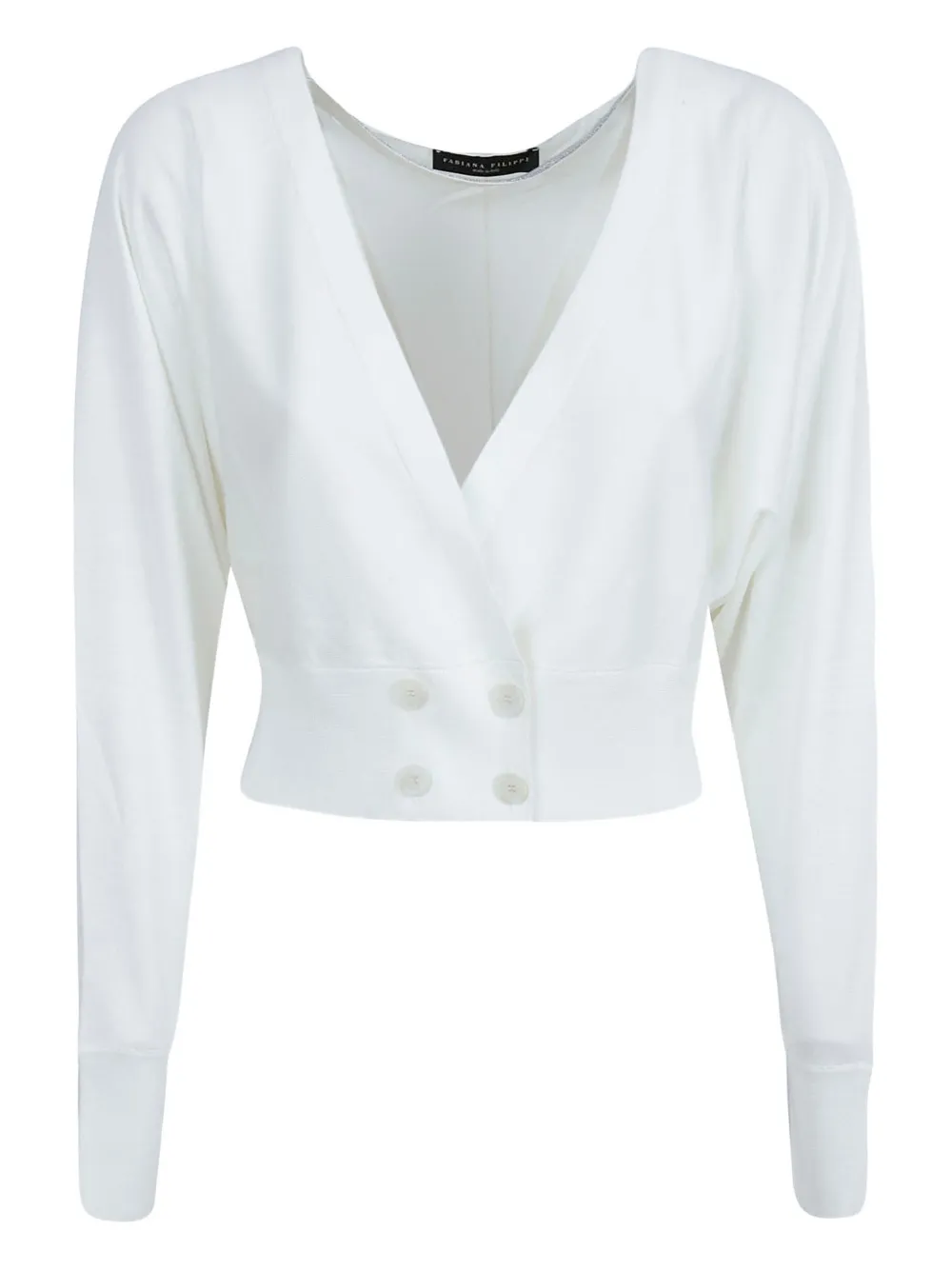 Fabiana Filippi double-breasted wrap top - Bianco