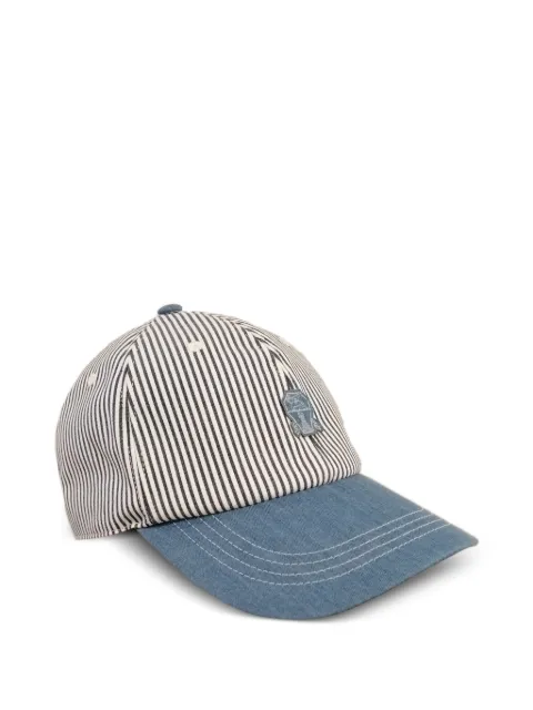 Brunello Cucinelli striped patch hat