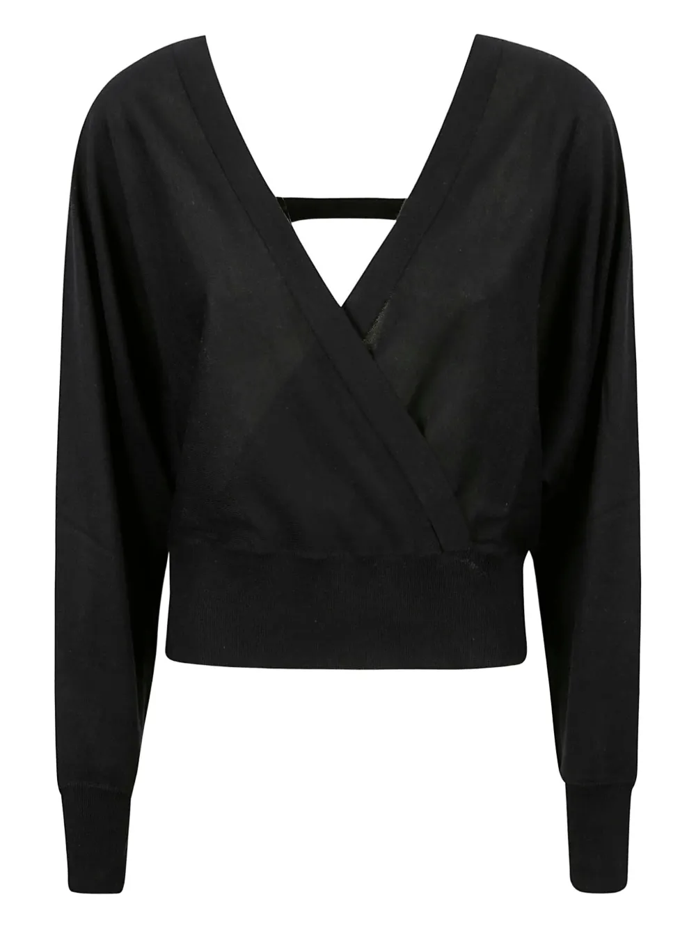 Fabiana Filippi open-back wrap top - Nero