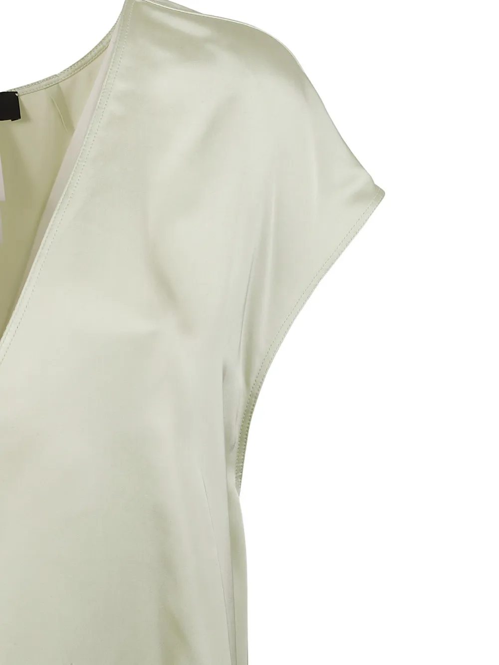 Fabiana Filippi Blouse met V-hals en korte mouwen Beige