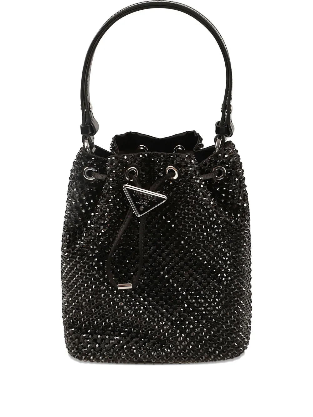 Prada embellished bucket bag - Nero