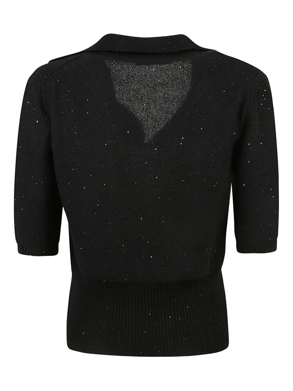 Fabiana Filippi sequin polo top - Zwart
