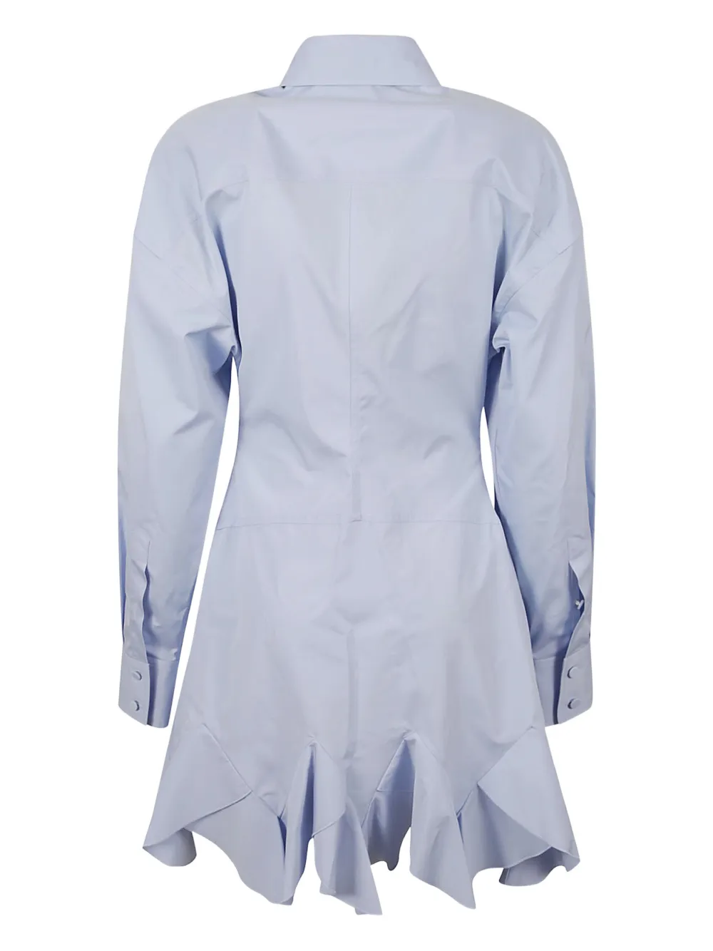 Stella McCartney ruffled shirt mini dress - Blauw