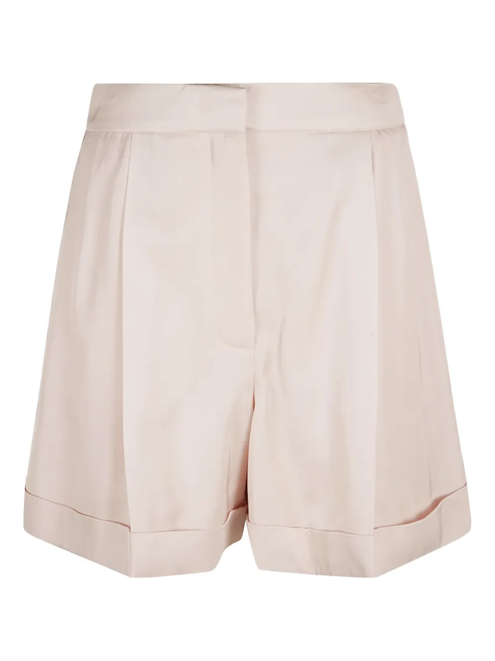 Alexander McQueen pleated cuffed-hem shorts - Toni neutri