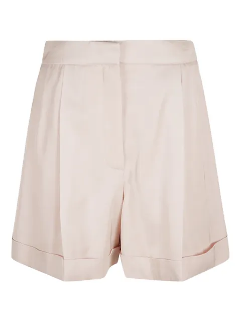 Alexander McQueen pleated cuffed-hem shorts