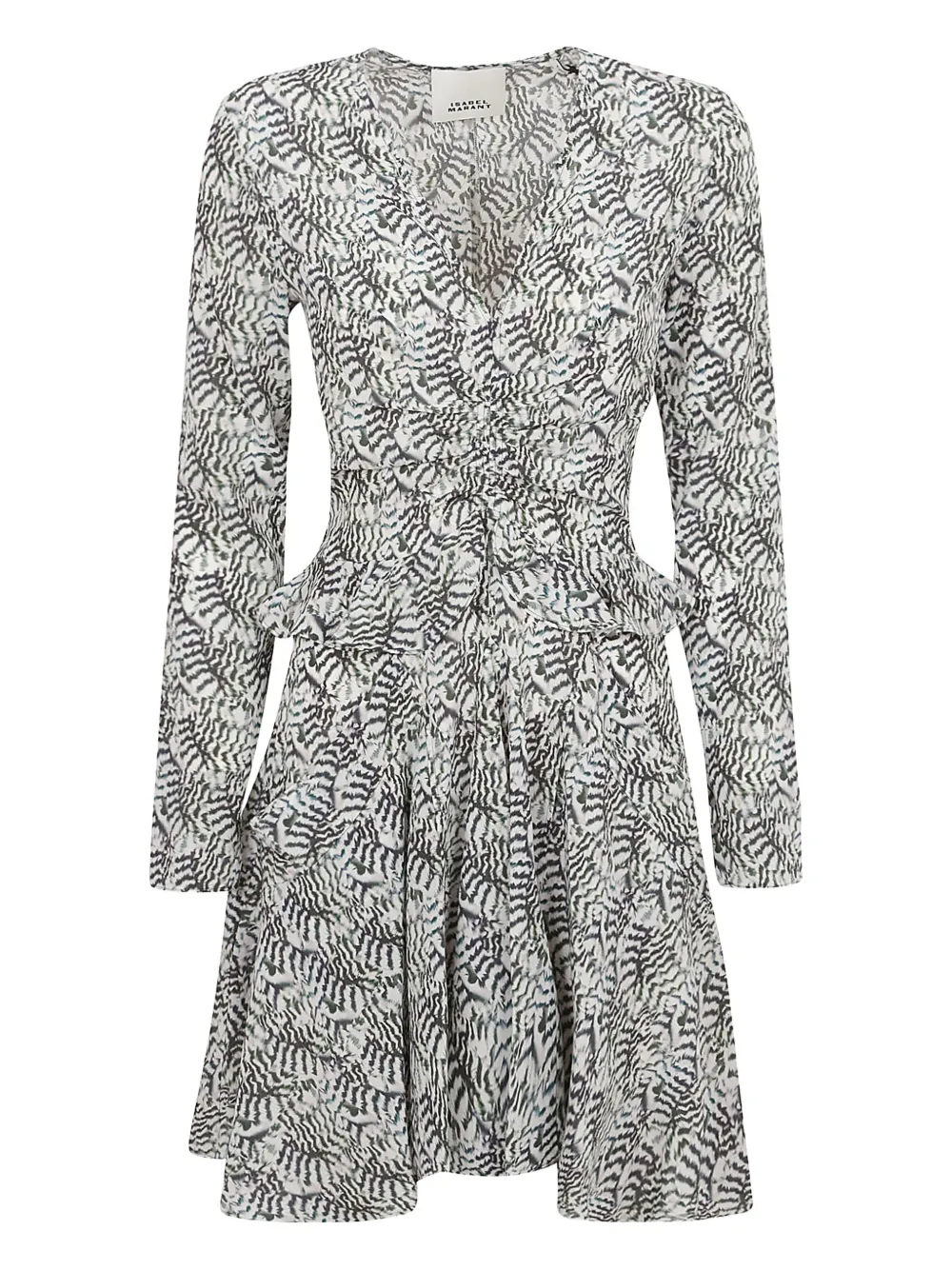 ISABEL MARANT V-neck ruffled-detail dress - Weiß