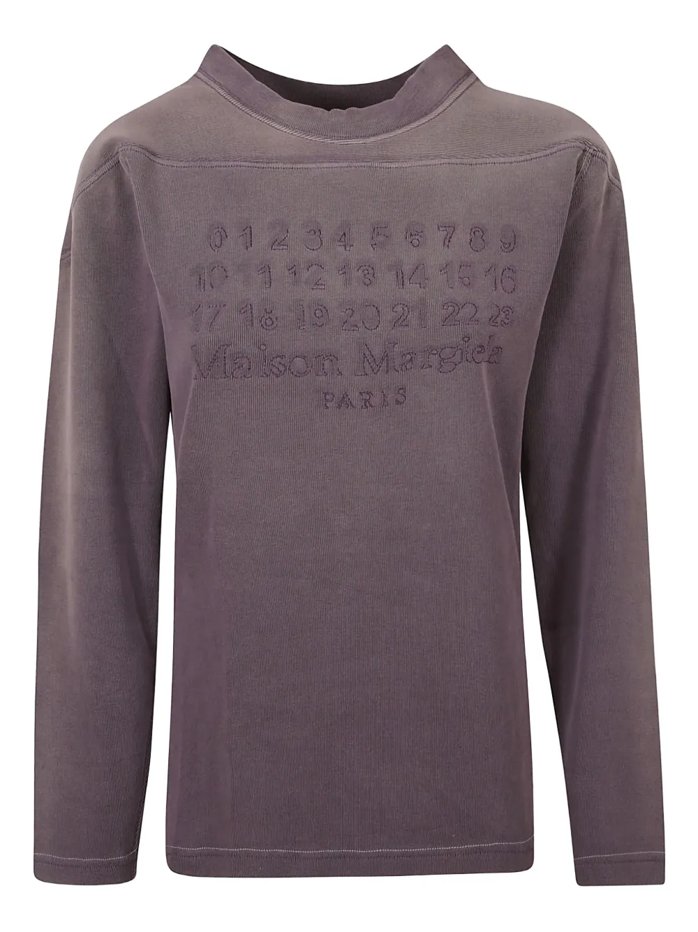 Maison Margiela embossed long-sleeve top - Violett