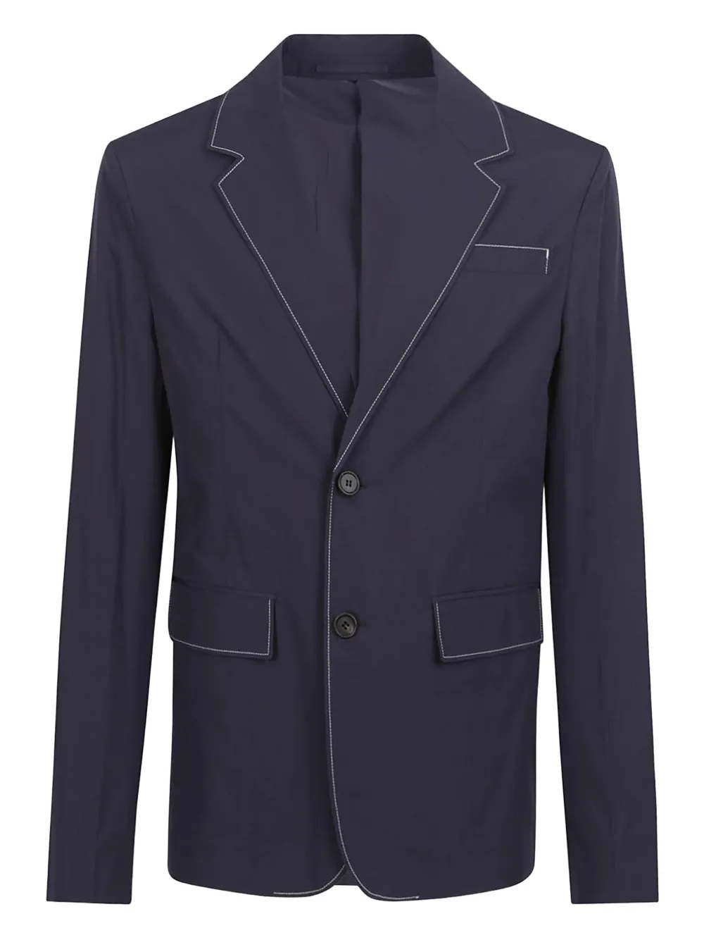 Prada topstitch pocket jacket - Blu