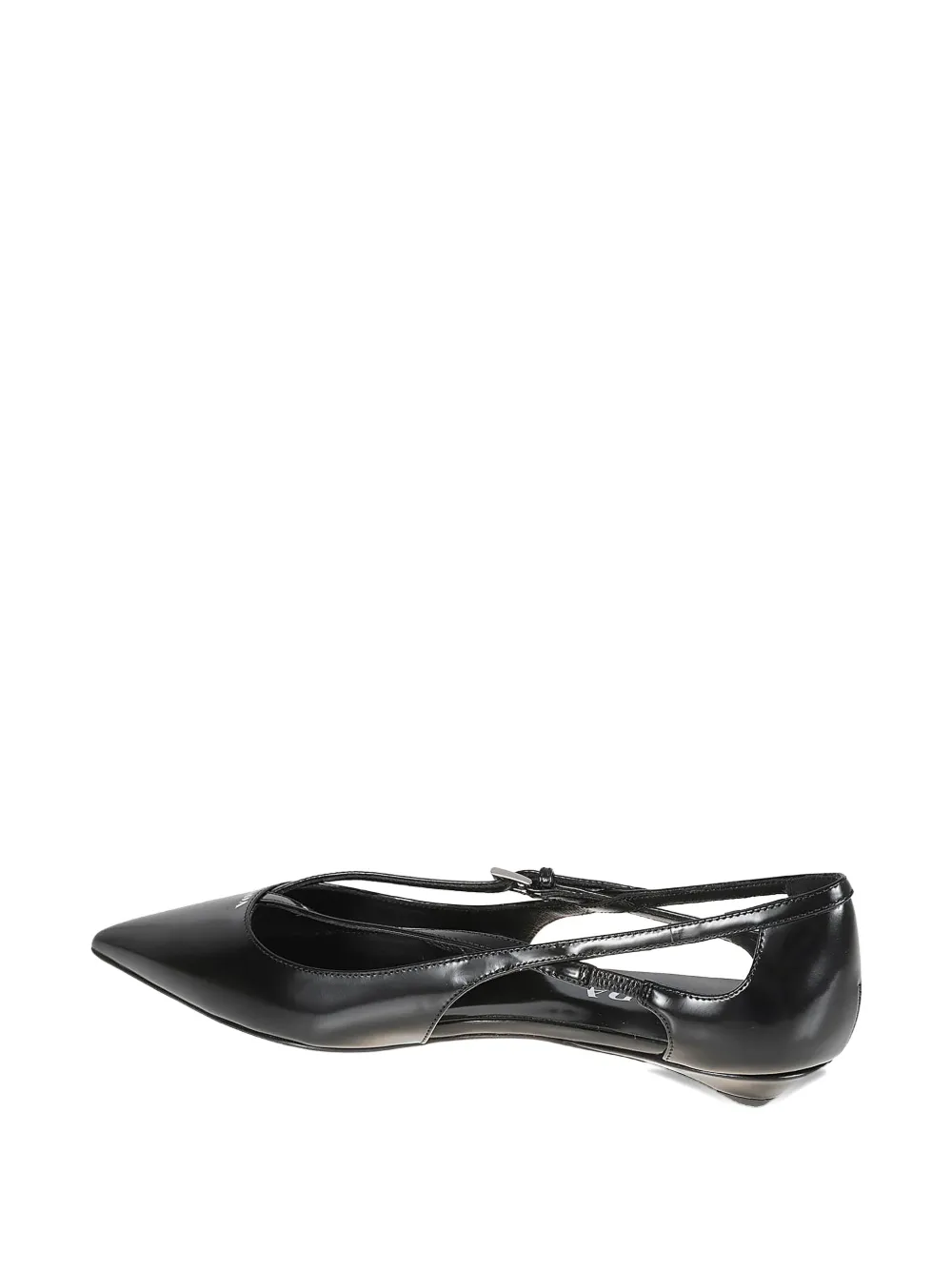 Prada cut-out pointed ballet flats Zwart