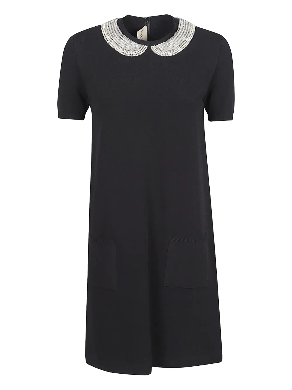 Valentino Garavani embellished-collar dress - Nero