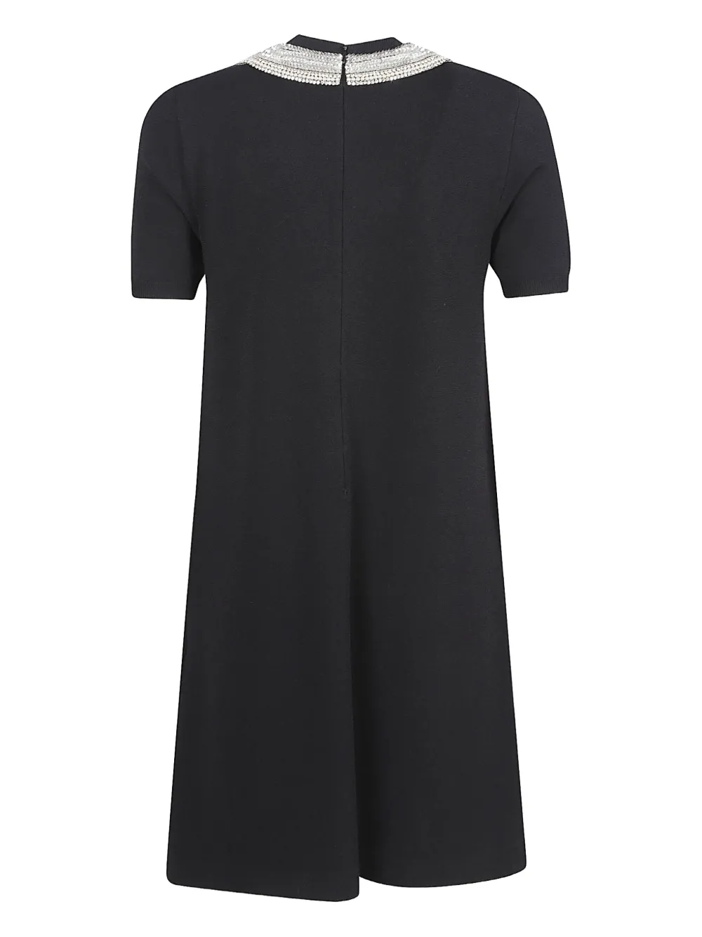 Valentino Garavani embellished-collar dress - Zwart