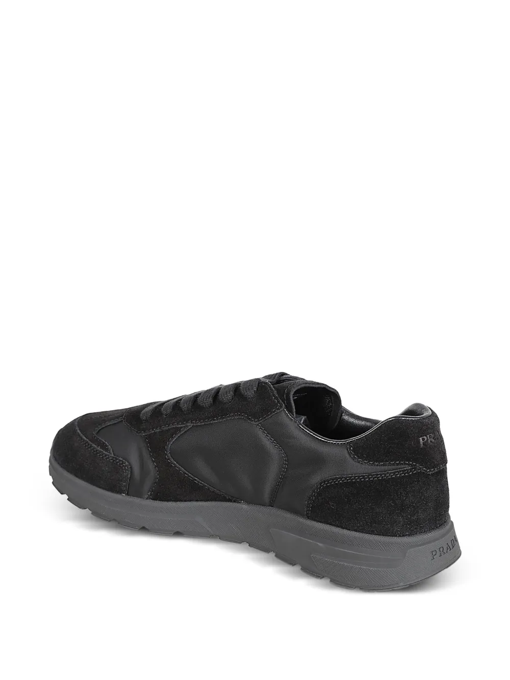 Prada Sneakers met vlakken en logo Zwart