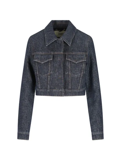 FENDI Jaqueta cropped monogramada