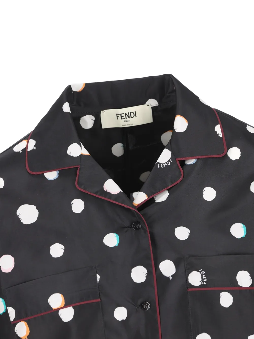 FENDI Blouse met stippen Zwart
