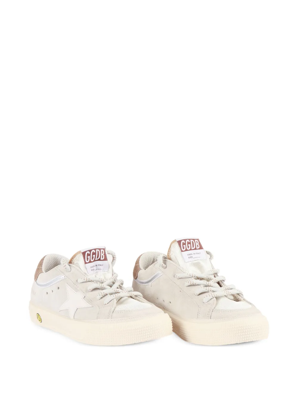 Golden Goose Kids May star-patch sneakers - Toni neutri