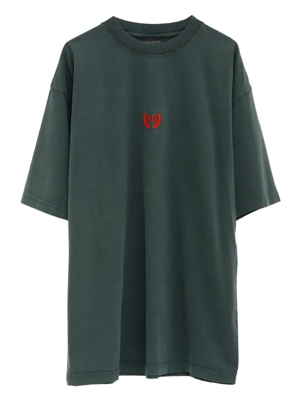 Balenciaga mock-neck logo T-shirt - Blau