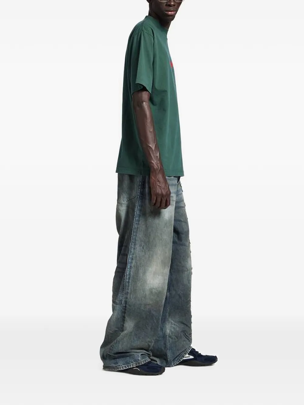 Balenciaga T-shirt met logo Groen