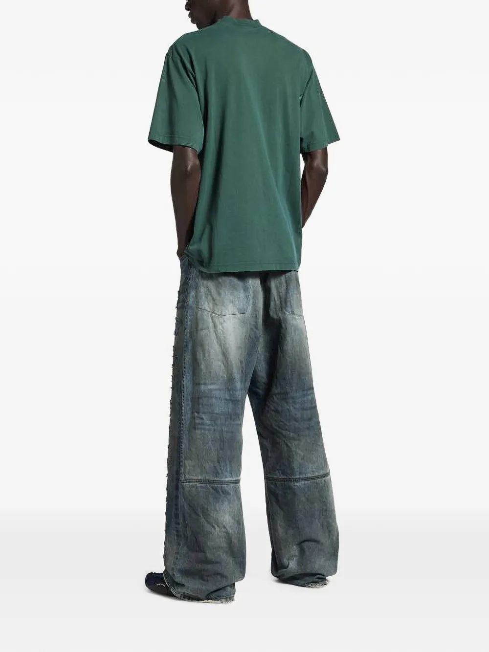 Balenciaga T-shirt met logo Groen