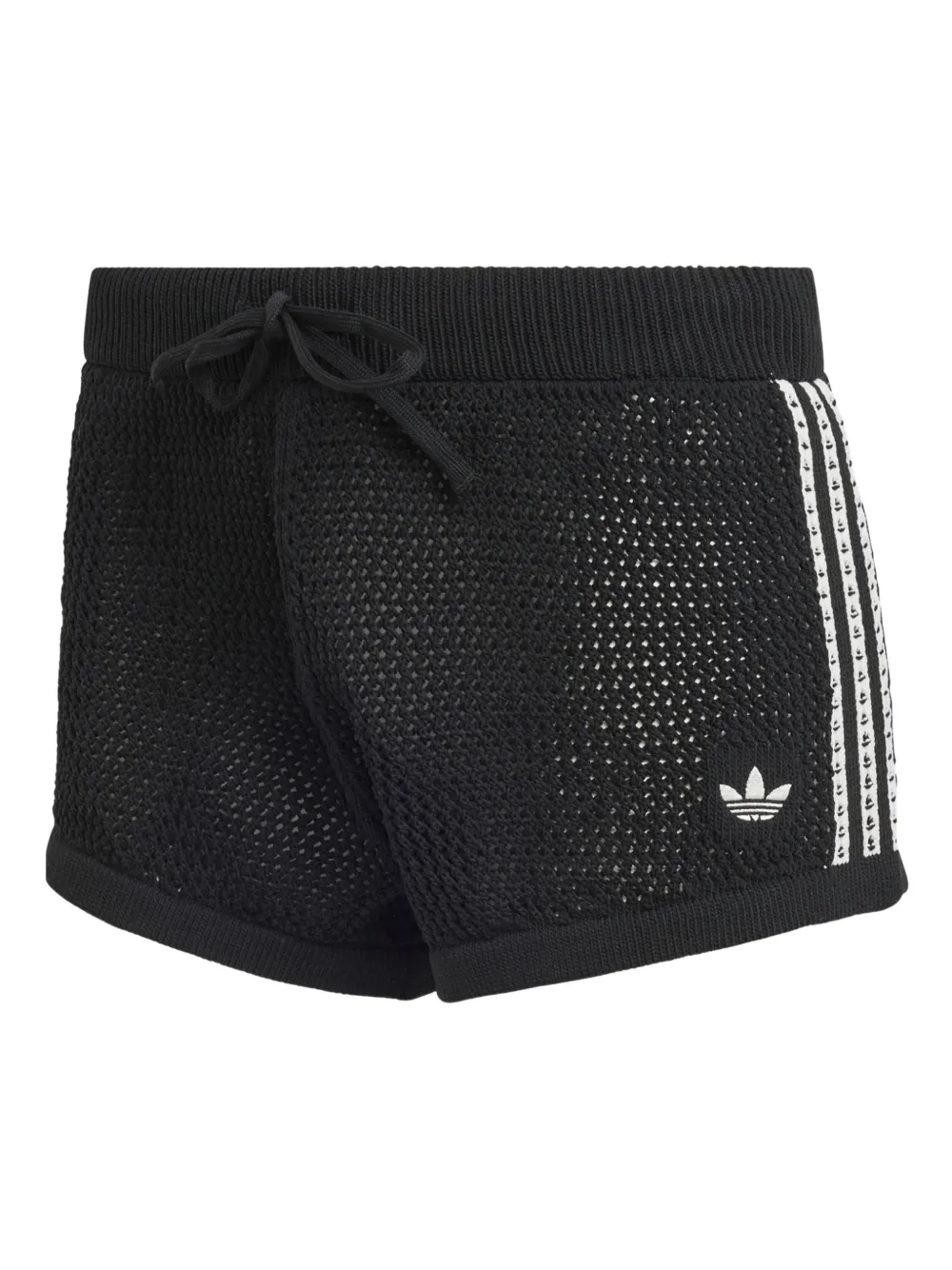 adidas stripes drawstring shorts - Nero