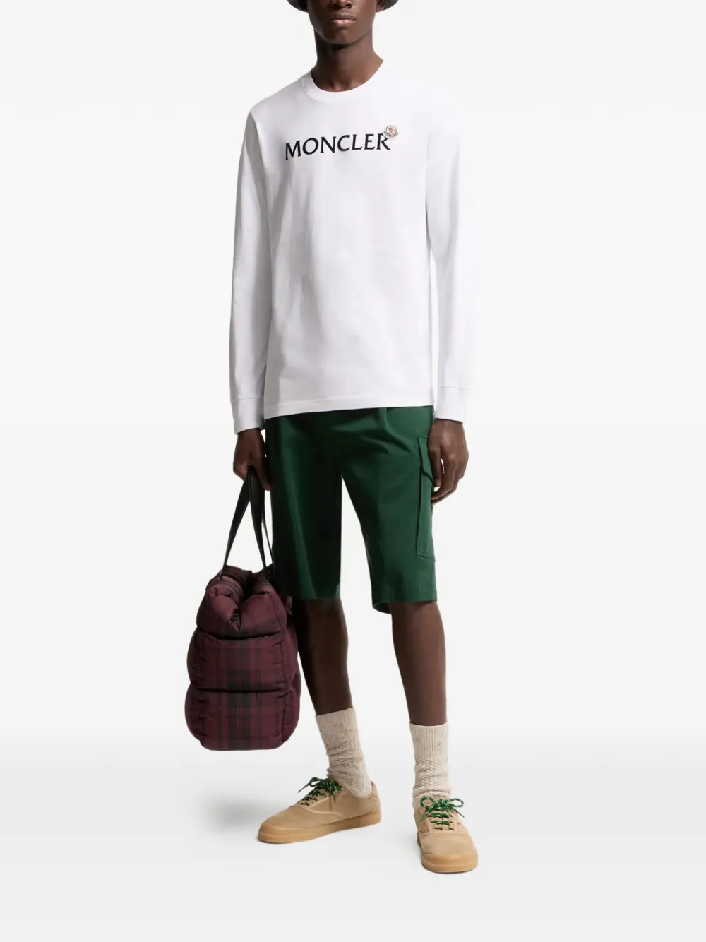 Moncler logo-print sweatshirt - Wit