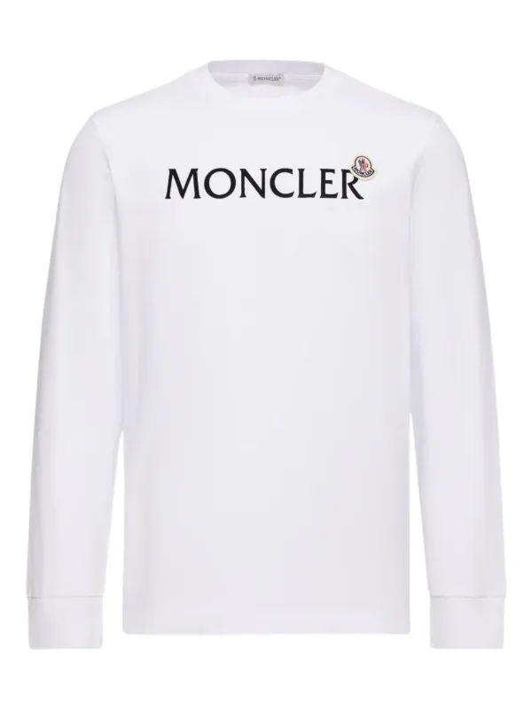 Moncler Moletom Com Estampa De Logo | Branco | FARFETCH BR