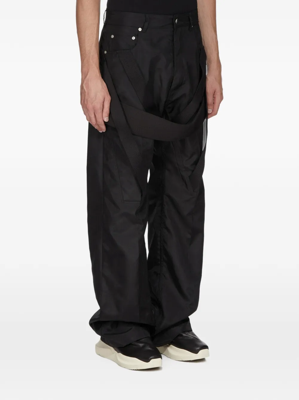 Rick Owens Megastrapped Geth broek met bandjes Zwart
