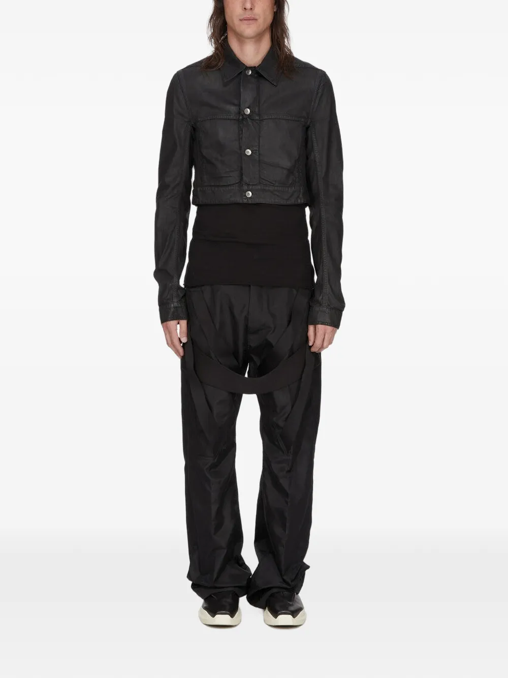 Rick Owens Megastrapped Geth broek met bandjes Zwart