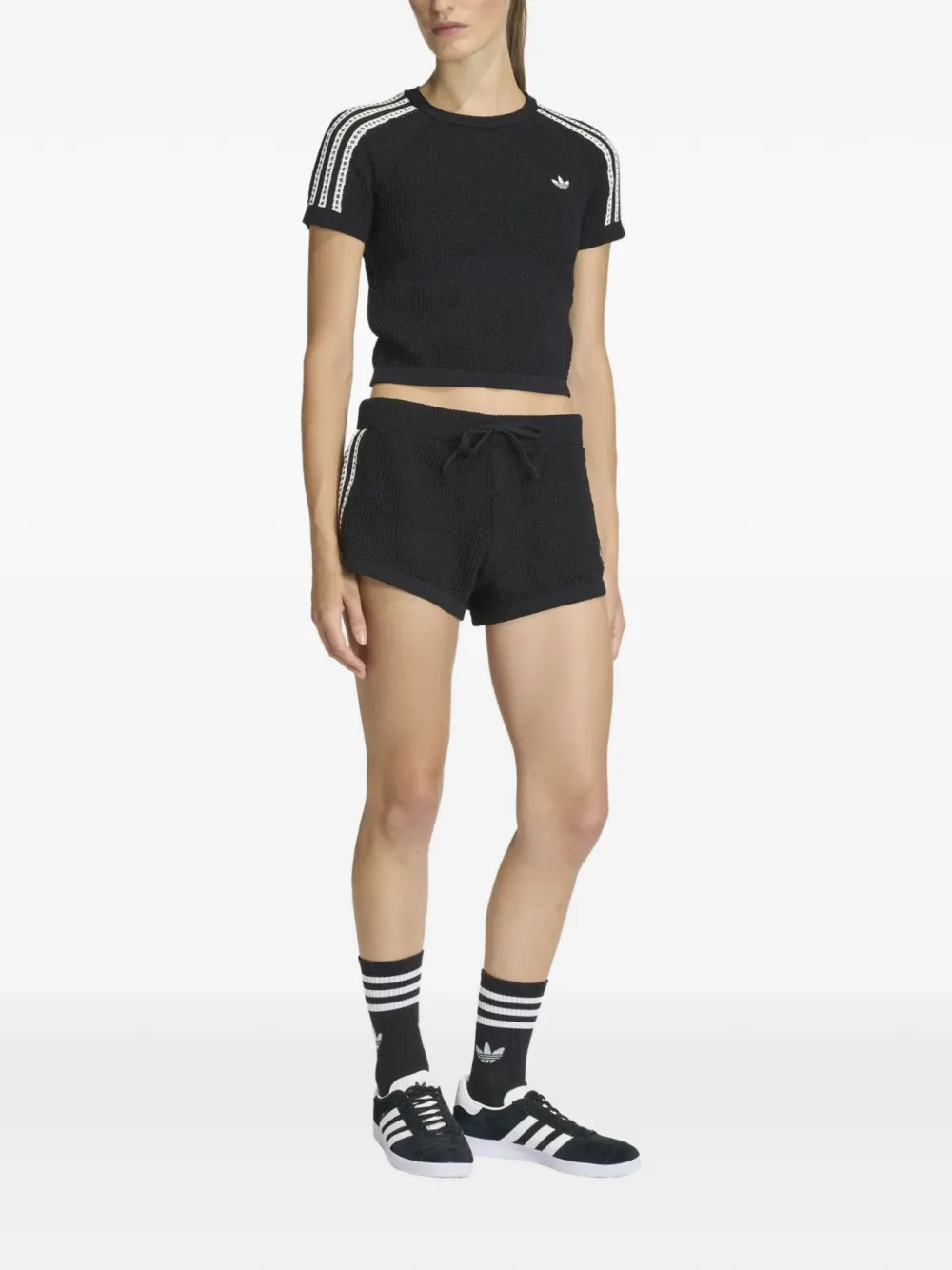adidas Gebreid T-shirt Zwart